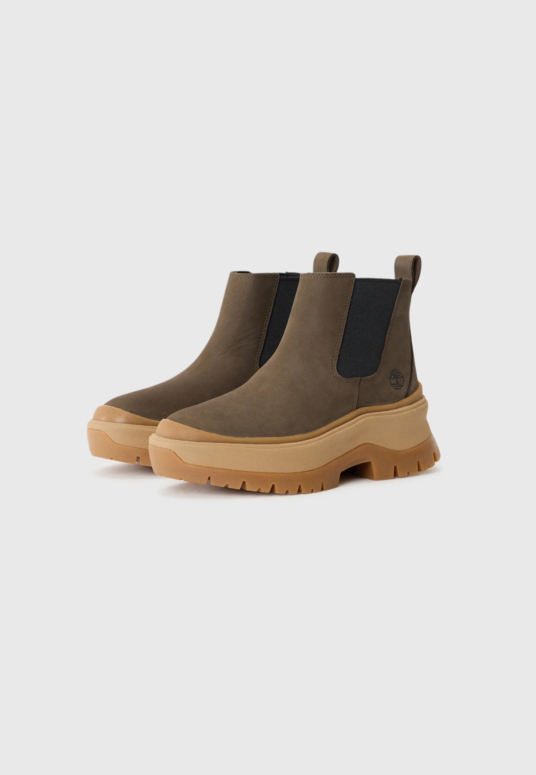 Timberland Women's Roxie Lane Mid Chelsea Boot, Dark Brown Nubuck, US 7, EU 38 TIMBERLAND