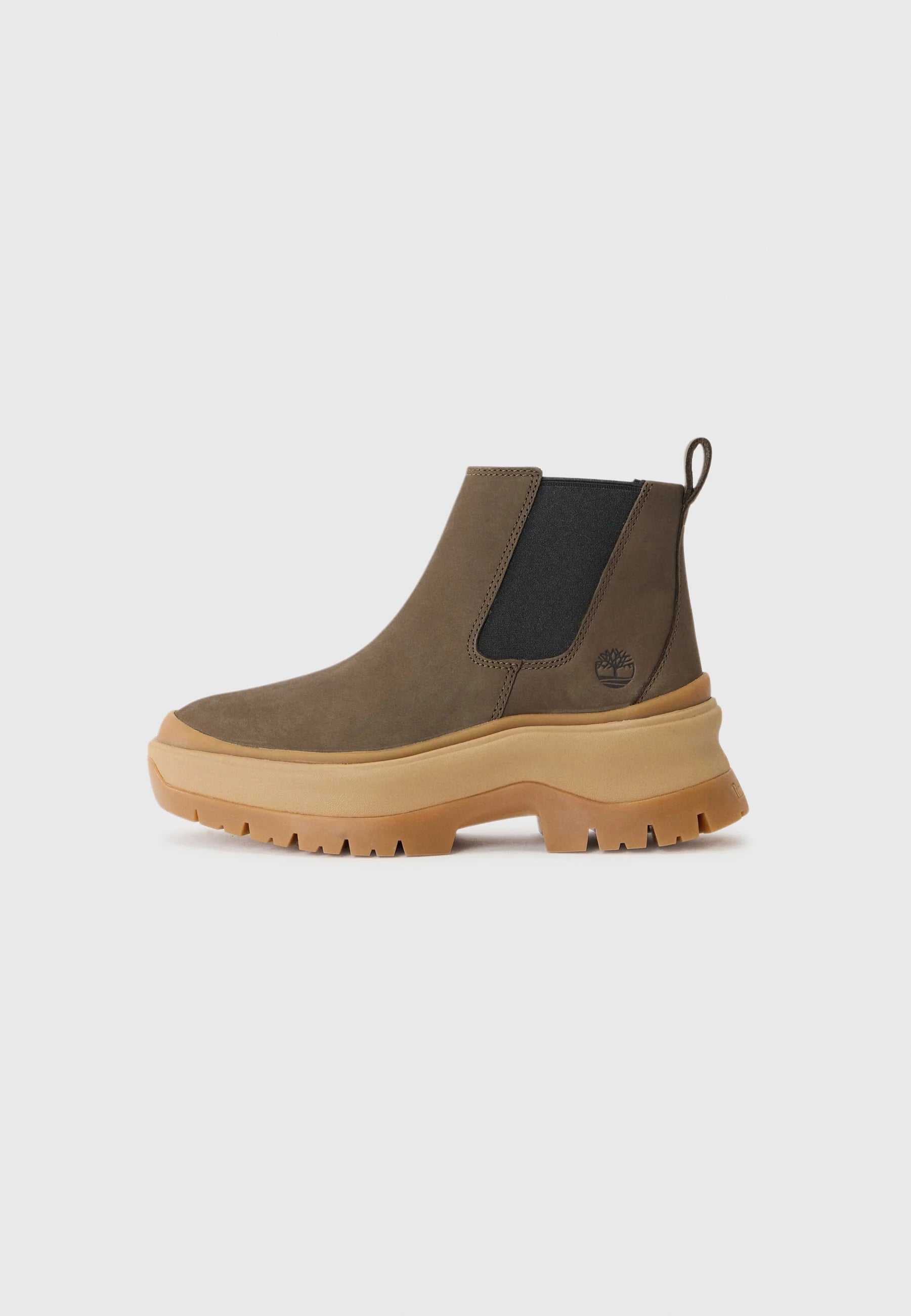 Timberland Women's Roxie Lane Mid Chelsea Boot, Dark Brown Nubuck, US 7, EU 38 TIMBERLAND