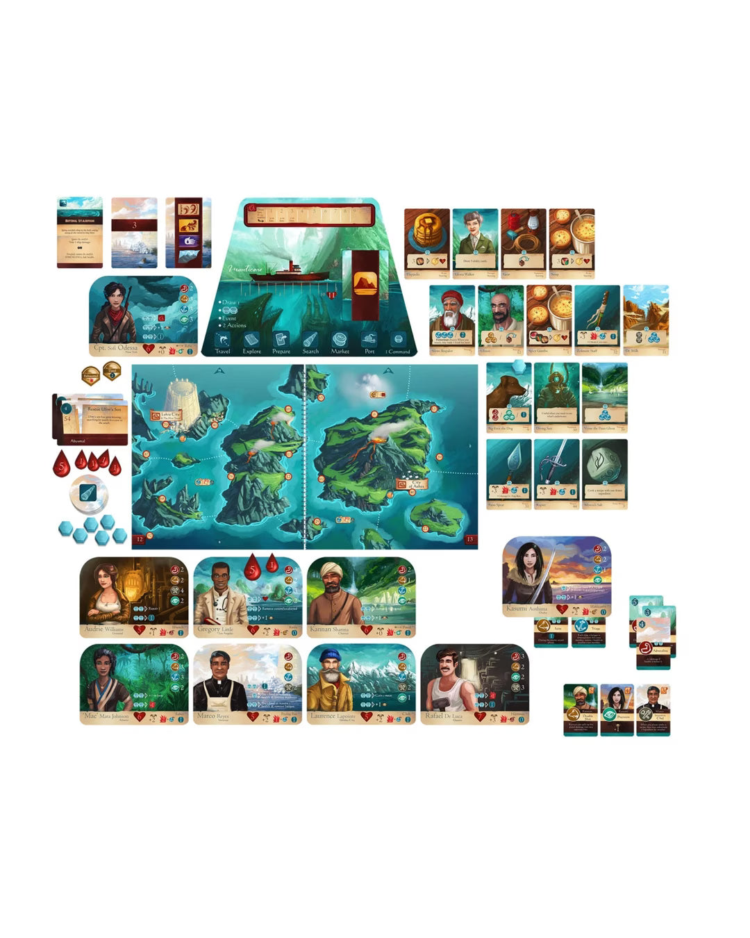 Red Raven Board Game: Sleeping Gods - 1-4 Players Red Raven