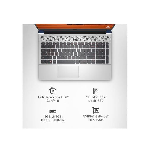 Dell G15 5530 Gaming Laptop Core i9-13900HX - 15.6" FHD 165Hz Display - 16GB RAM - 1TBB SSD - NVIDIA® GeForce® RTX 4060 Graphics - Windows 11 Home - White - As New Dell
