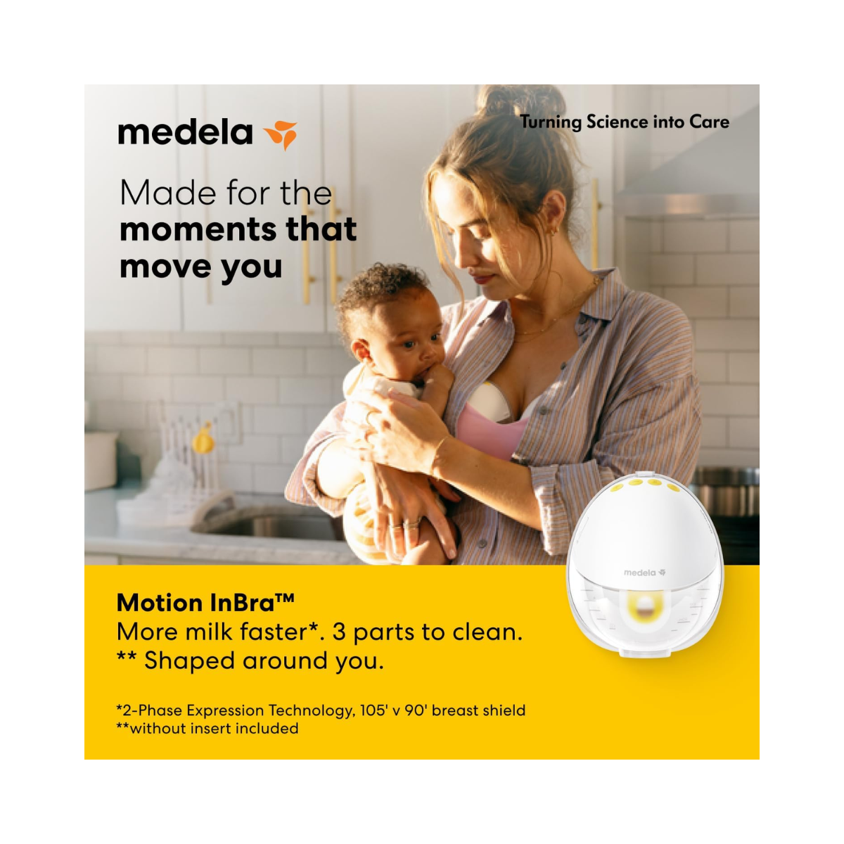 Medela Motion InBra Wearable Electric Breast Pump – Discreet & Hands-Free – As New Condition MEDELA
