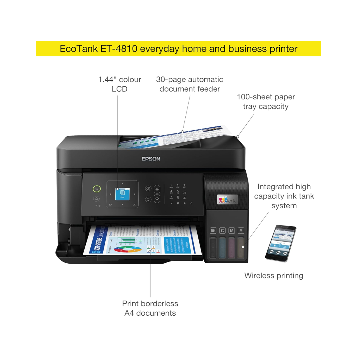 Epson EcoTank ET-4810 Wireless Multifunction Printer - Excellent Used Condition Amazon Melbourne