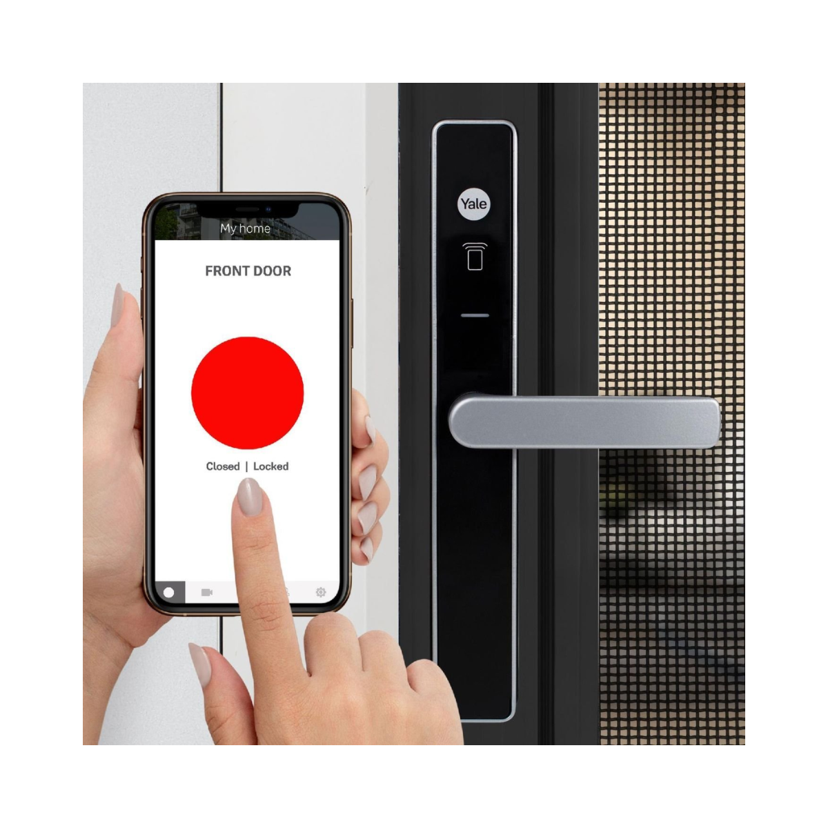 Yale Unity Security Screen Door Lock Silver YUR/SSDL/1/SIL- Pristine Yale