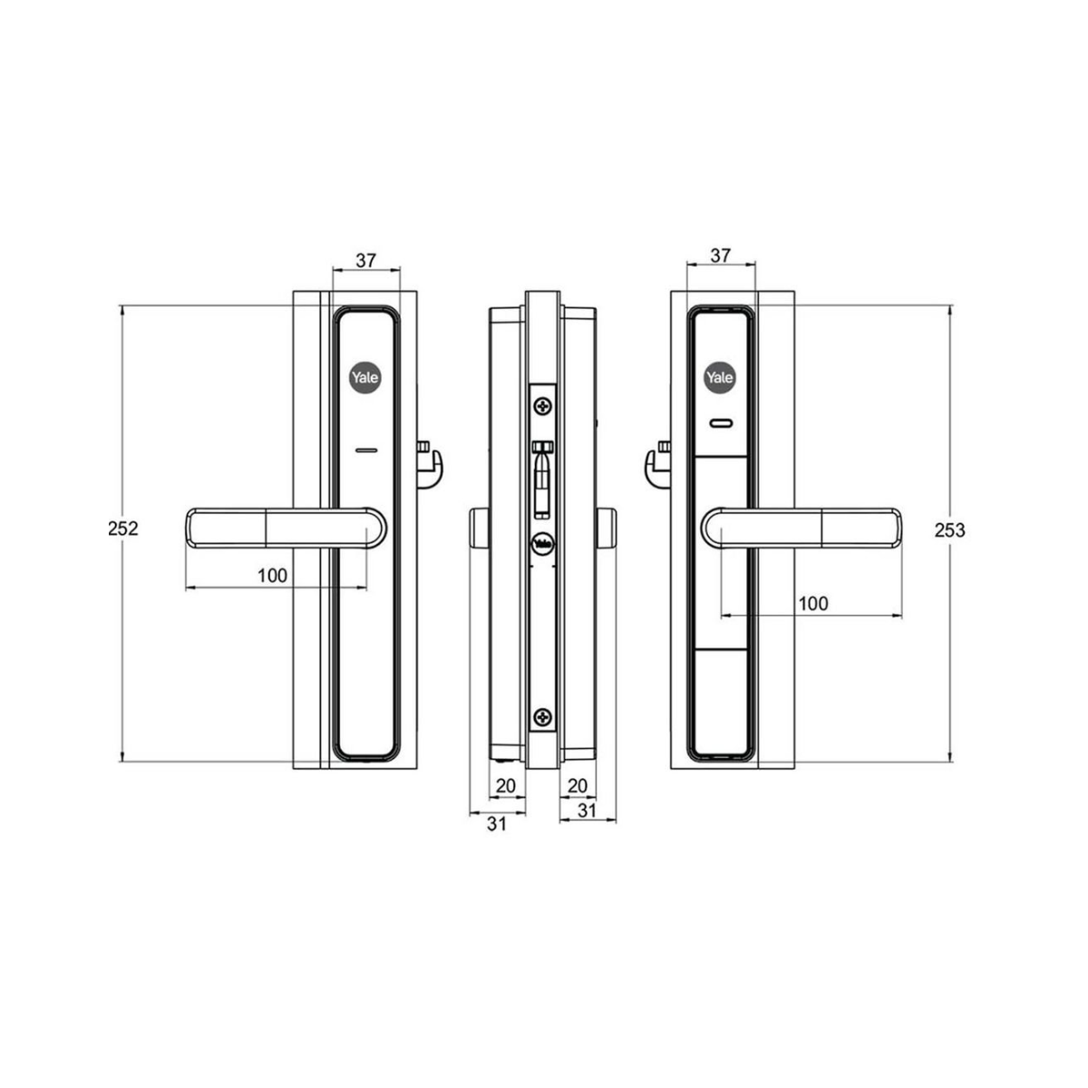 Yale Unity Security Screen Door Lock Silver YUR/SSDL/1/SIL- Pristine Yale
