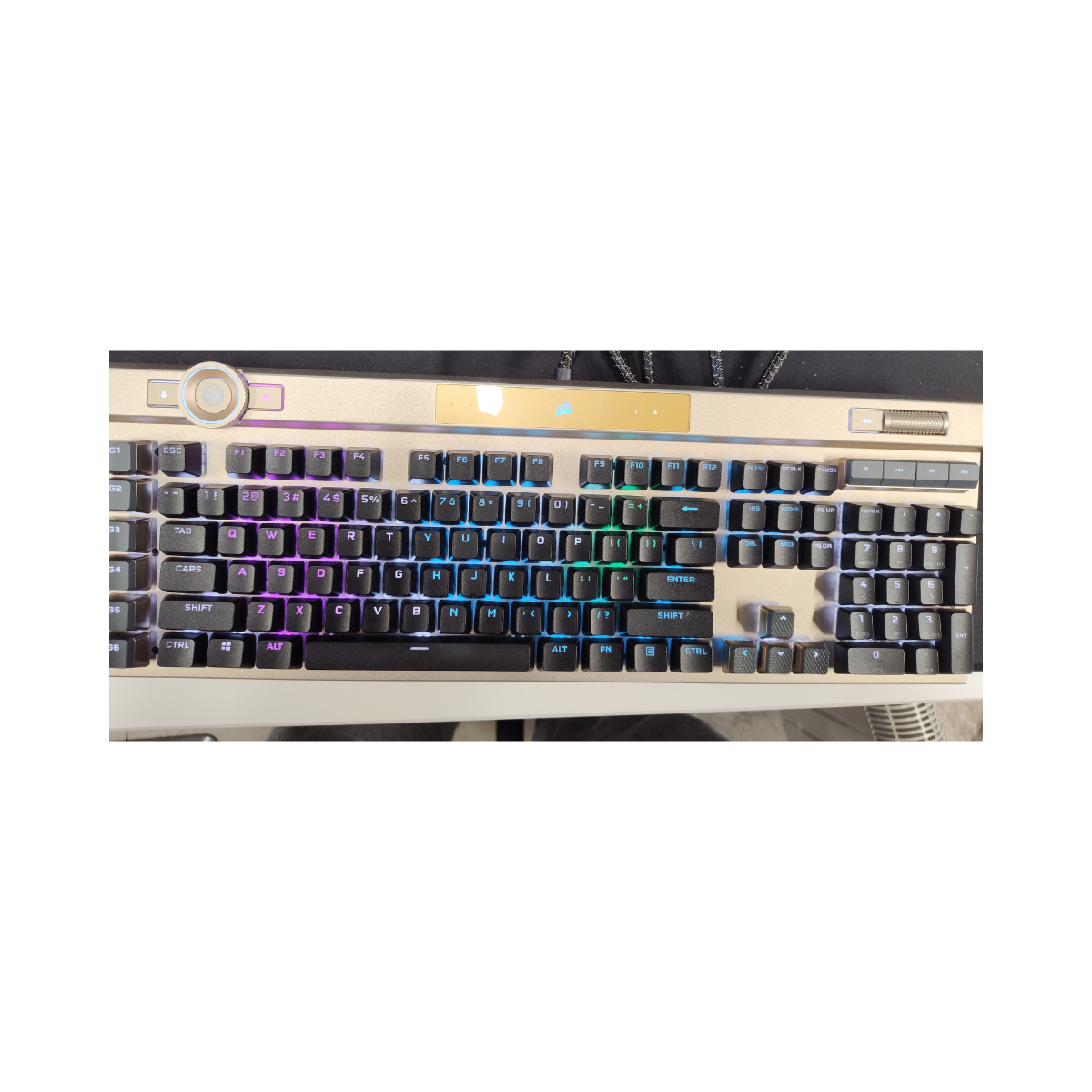CORSAIR K100 RGB Optical-Mechanical Gaming Keyboard Midnight Gold OPX Switches - As New Condition CORSAIR