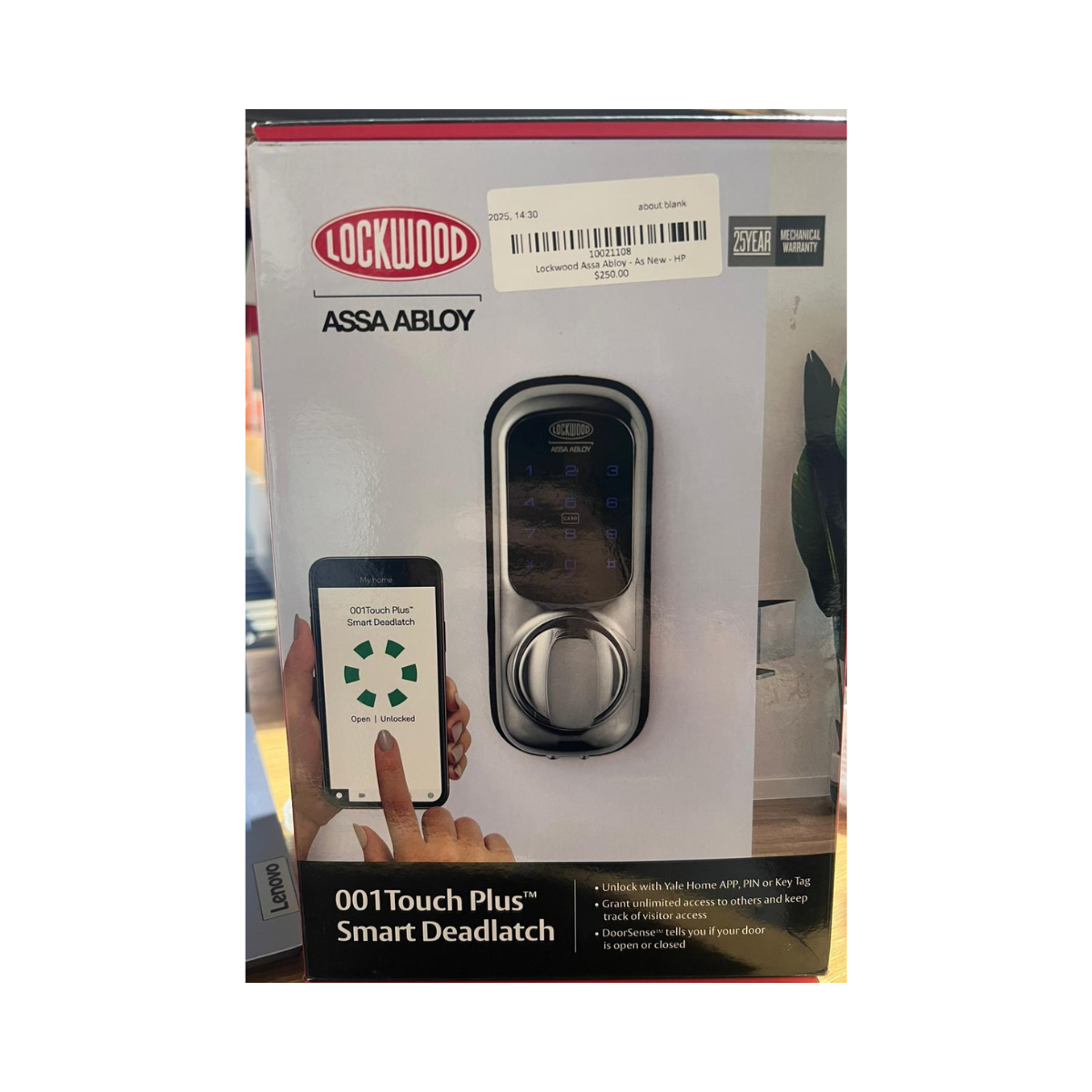 Lockwood 001 Touch Plus Smart Deadlatch – Keyless Entry Smart Lock- Pristine Lockwood