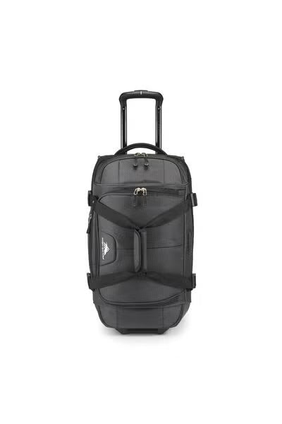 High Sierra Fairlead 55cm Drop-Bottom Wheeled Duffle Mercury/Black High Sierra