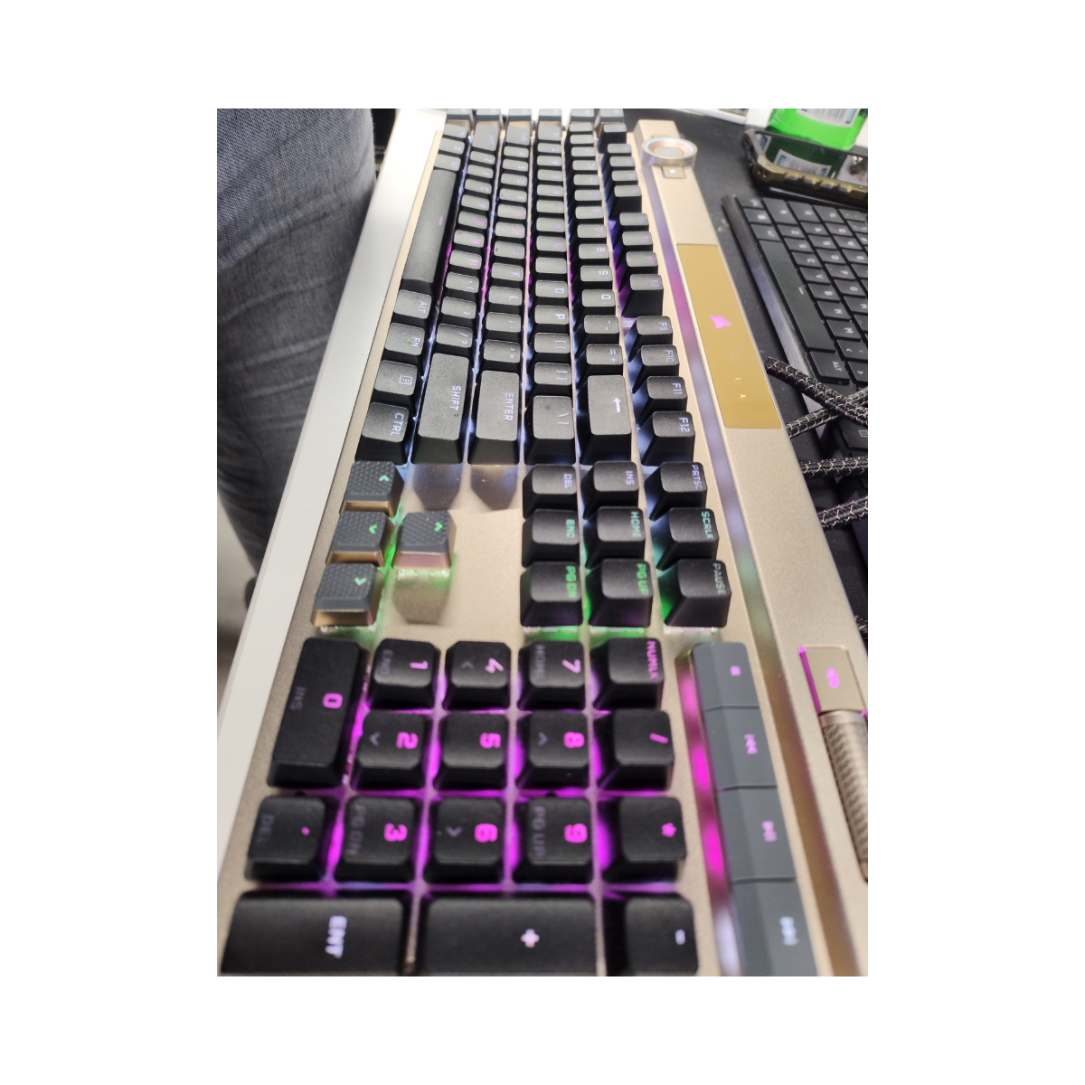 CORSAIR K100 RGB Optical-Mechanical Gaming Keyboard Midnight Gold OPX Switches - As New Condition CORSAIR