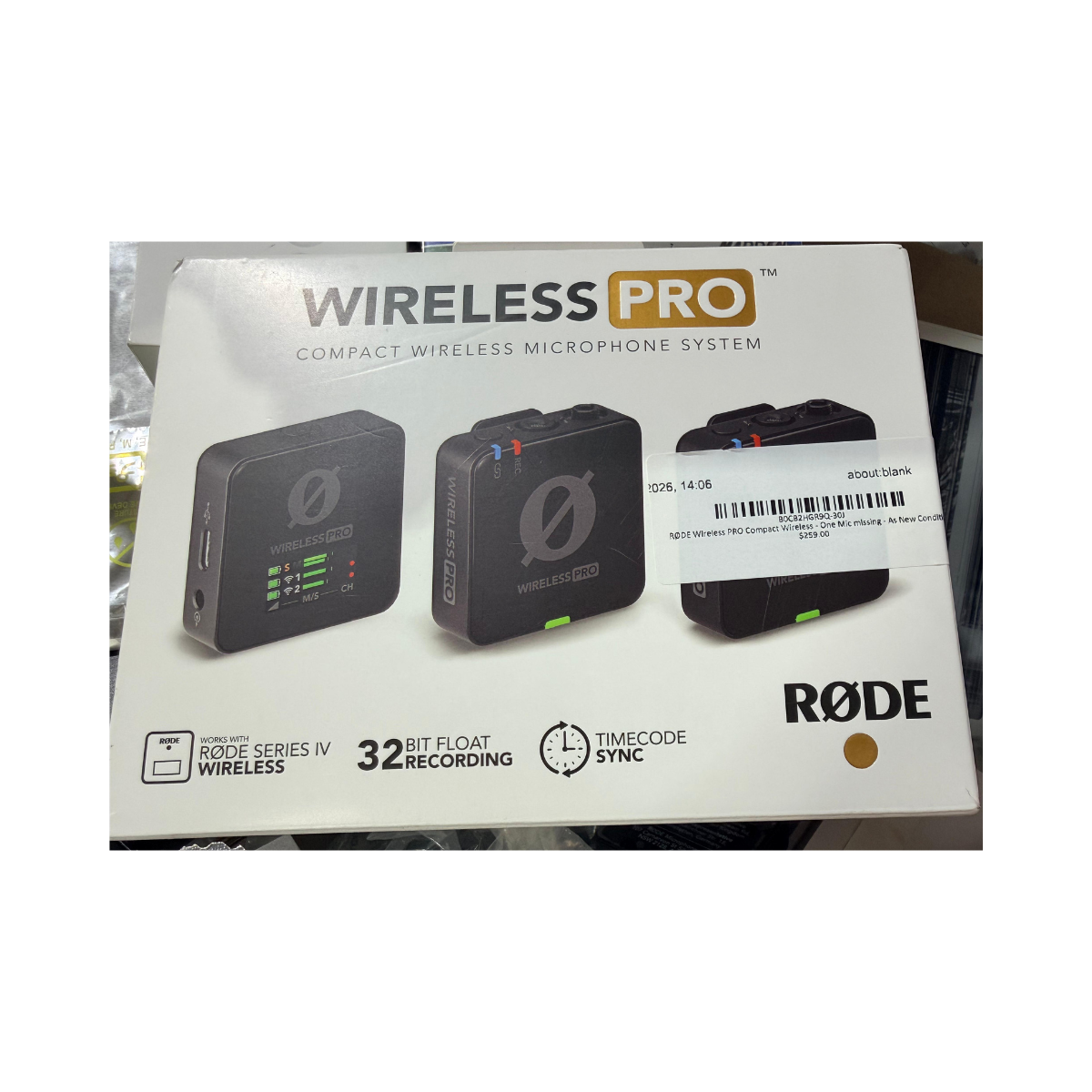 RØDE Wireless PRO Compact Wireless - One Mic missing - As New Condition RODE