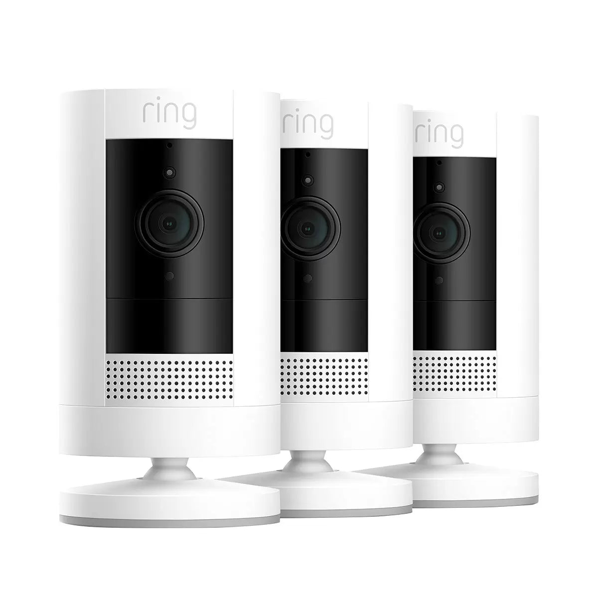 Ring Stick Up Cam Battery 3 Pack White + Spotlight Cam Plus Battery White – As New RING