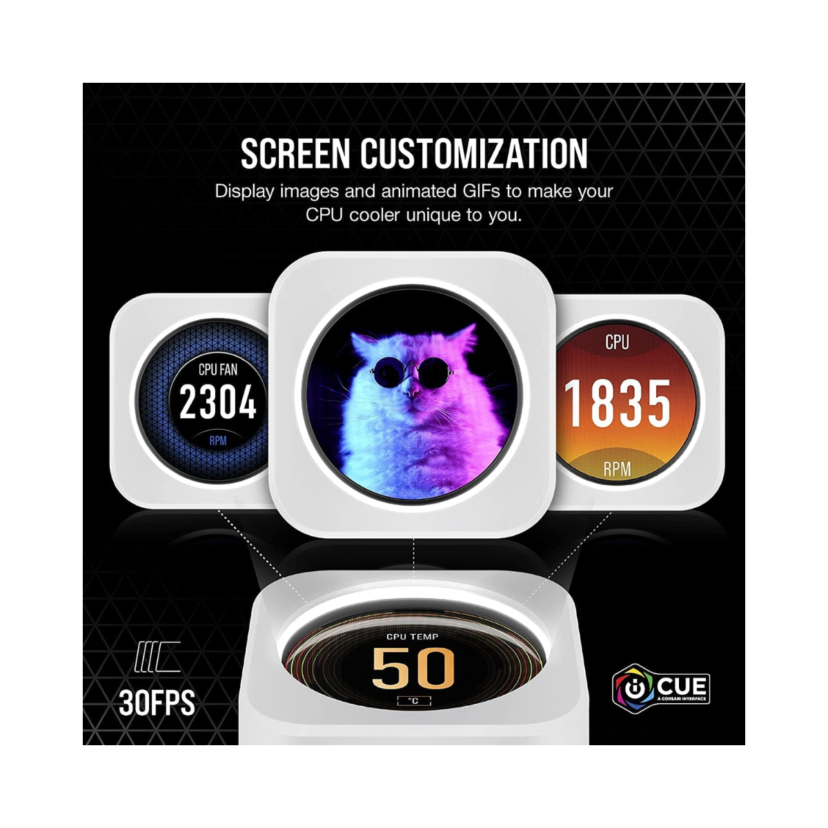 CORSAIR iCUE Elite CPU Cooler LCD Display Upgrade Kit Ice - As New Condition CORSAIR