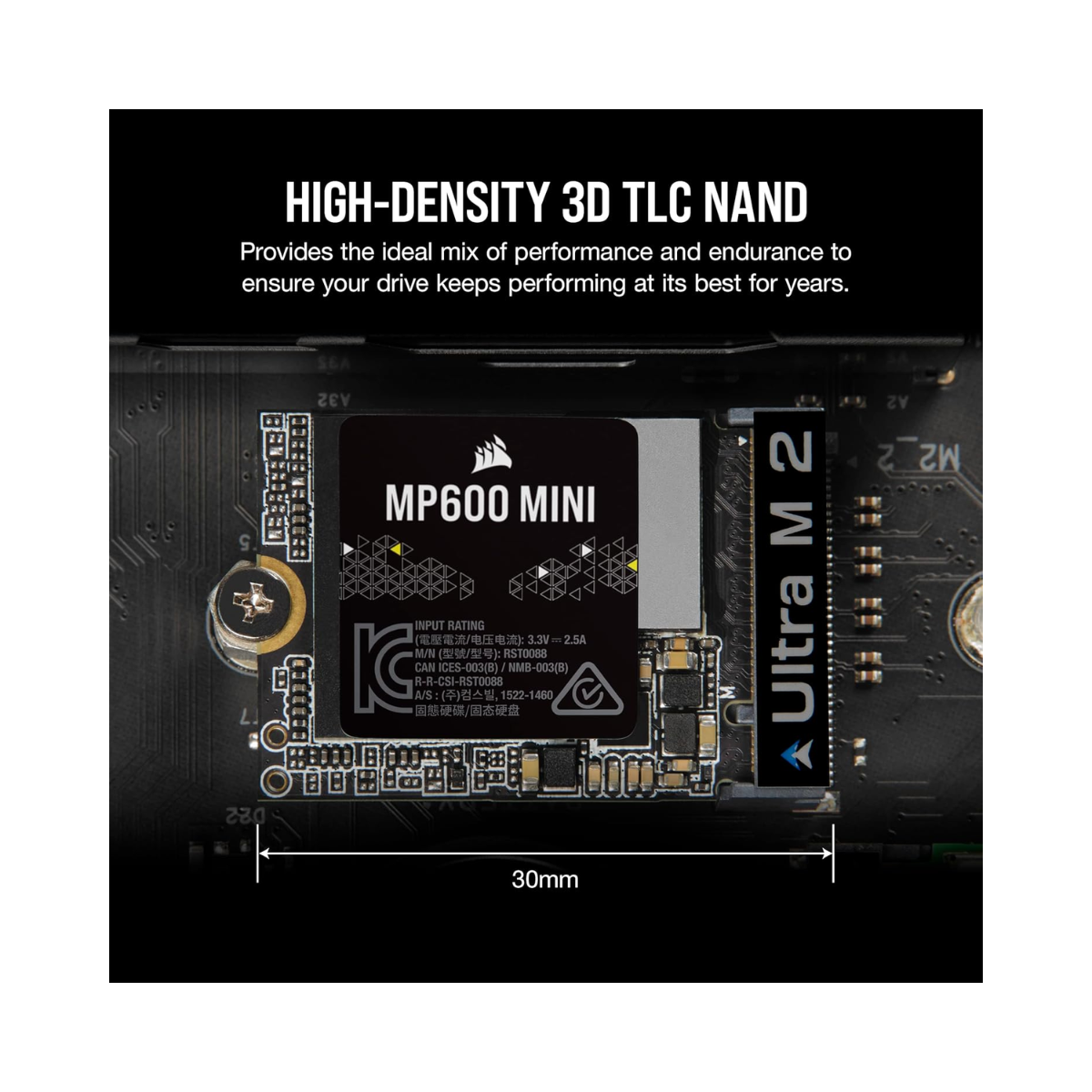 CORSAIR MP600 Mini 2TB M.2 NVMe PCIe x4 Gen4 SSD – As New Condition CORSAIR