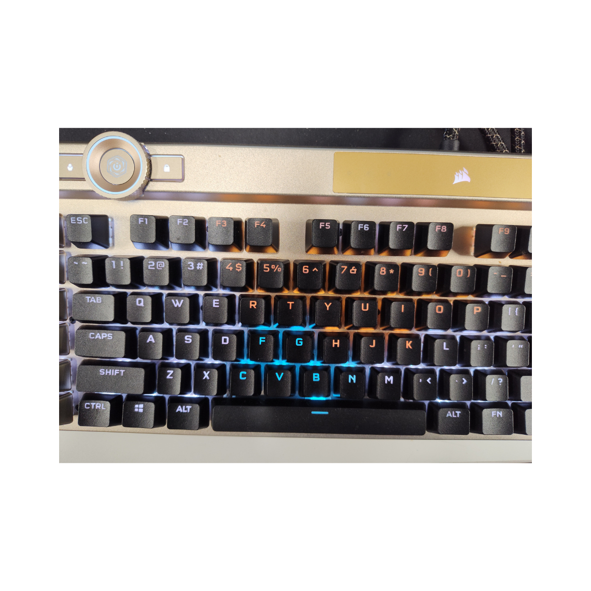 CORSAIR K100 RGB Optical-Mechanical Gaming Keyboard Midnight Gold OPX Switches - As New Condition CORSAIR