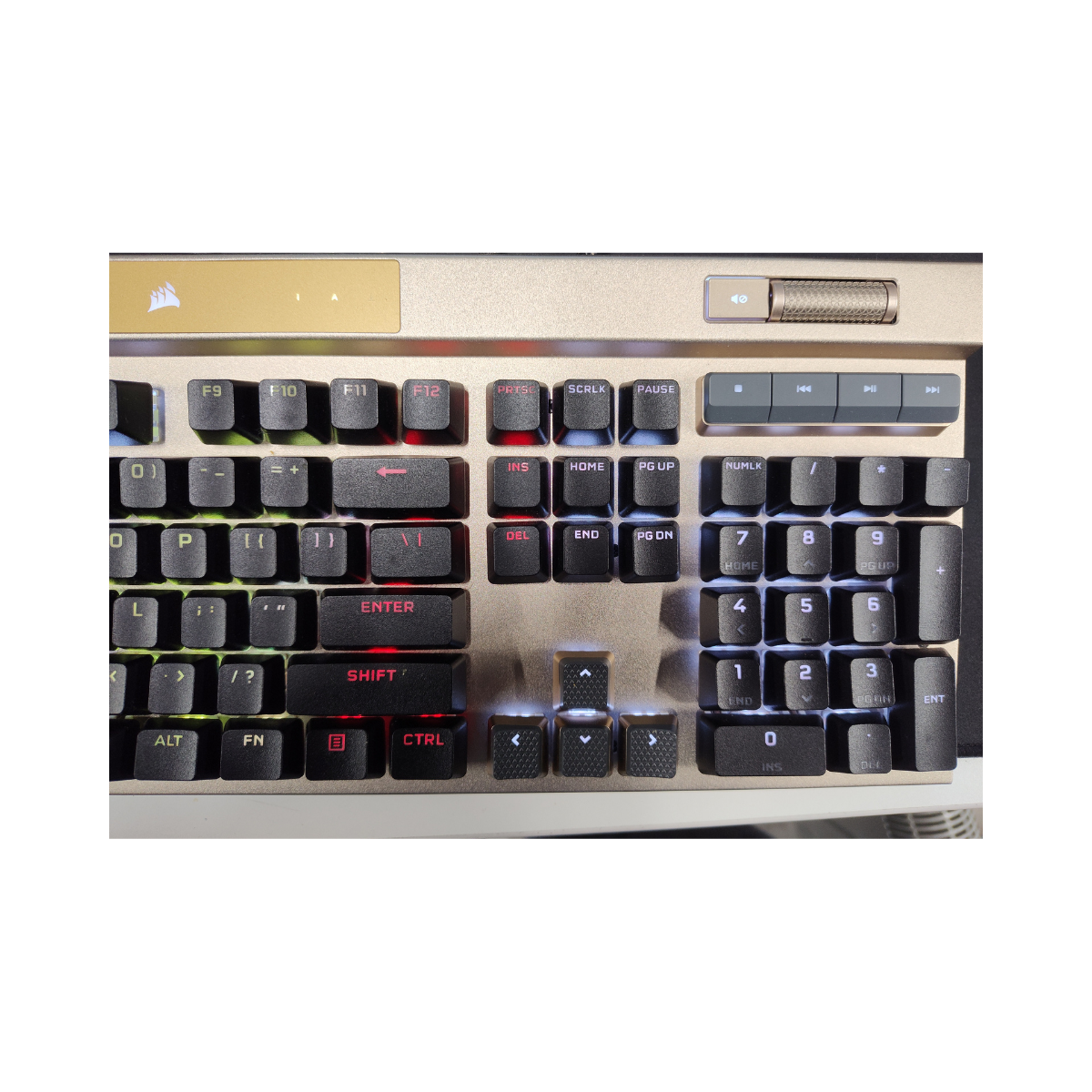 CORSAIR K100 RGB Optical-Mechanical Gaming Keyboard Midnight Gold OPX Switches - As New Condition CORSAIR