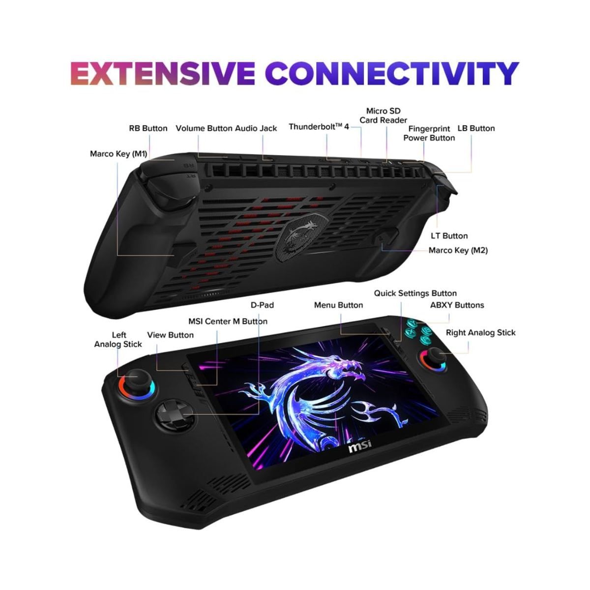 MSI Claw Gaming Handheld 7AI+ A2VM-026 Black – As New Condition MSI