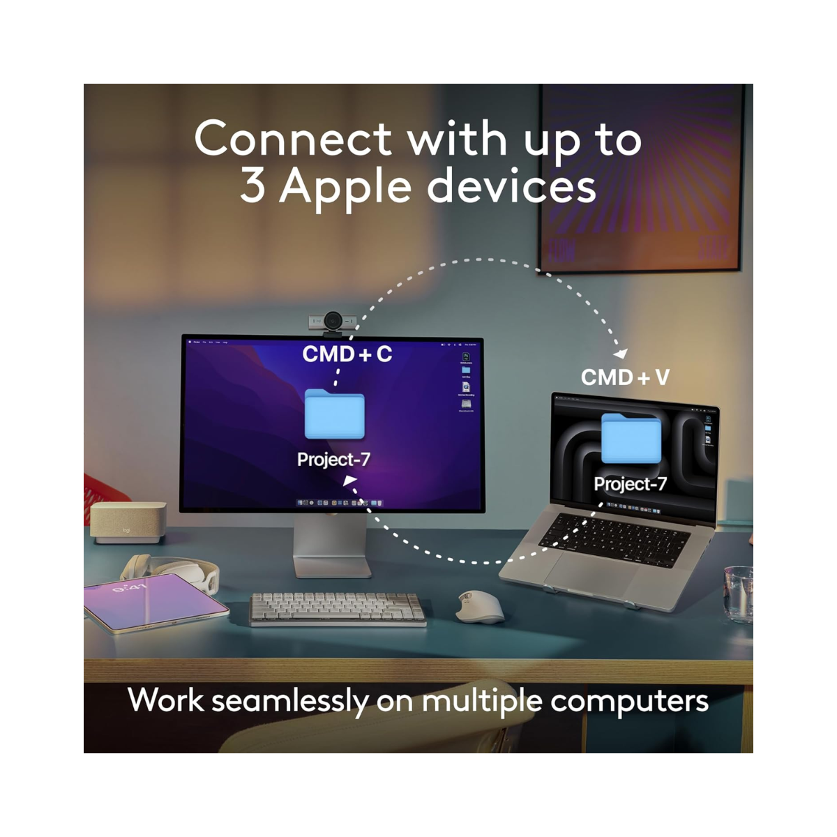 Logitech MX Keys Mini for Mac Wireless Keyboard Space Grey - As New Condition Logitech