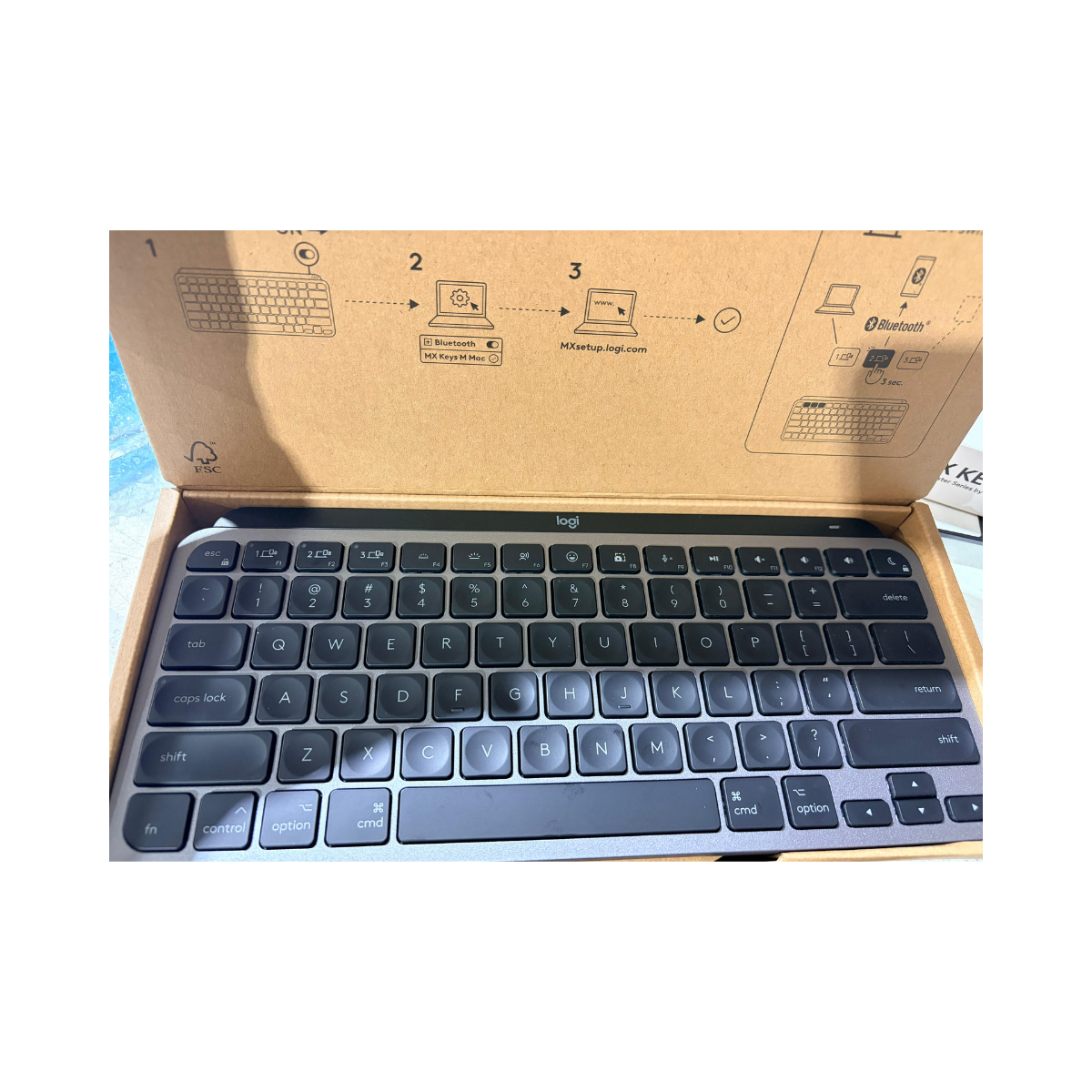 Logitech MX Keys Mini for Mac Wireless Keyboard Space Grey - As New Condition Logitech