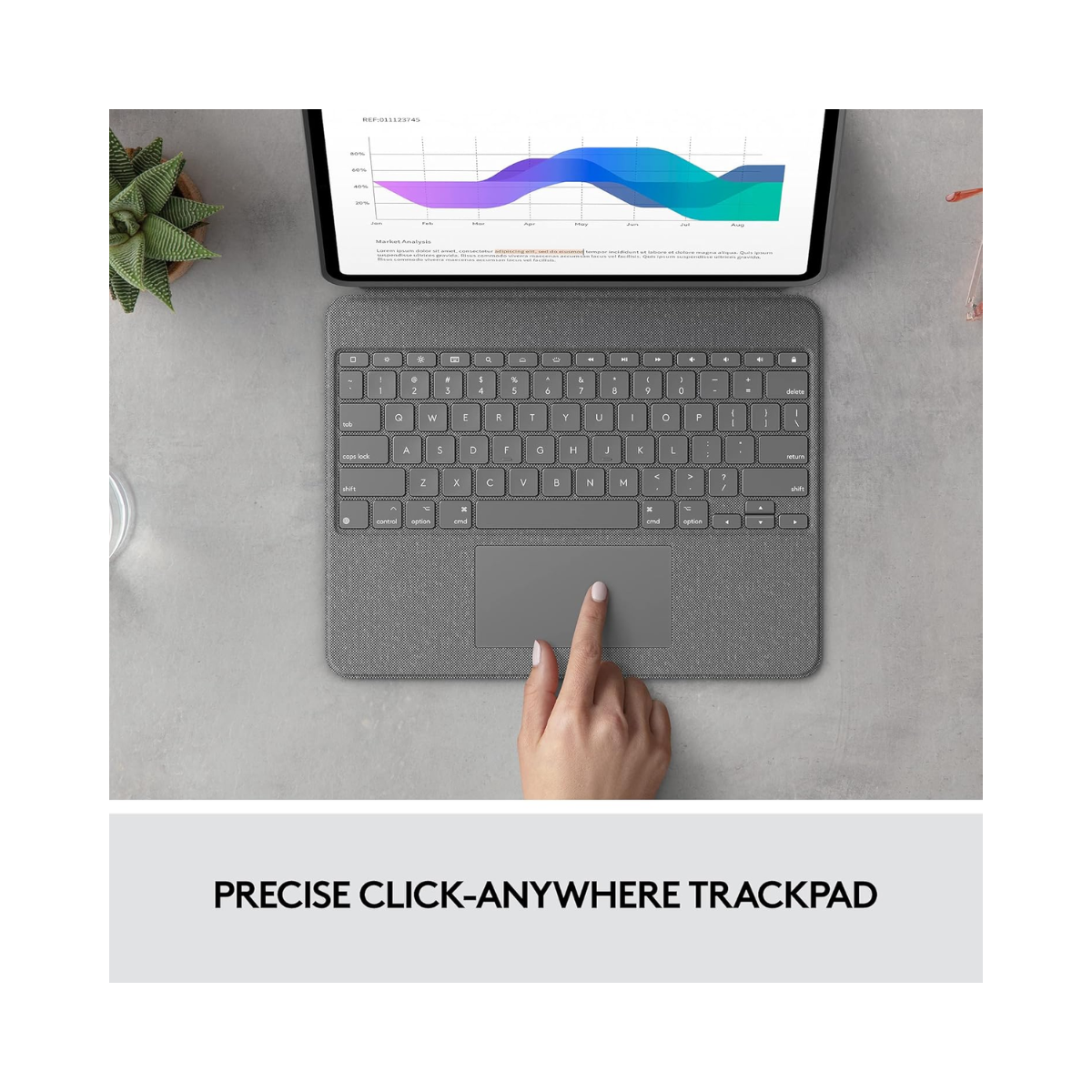 Logitech Combo Touch Keyboard Case for iPad Pro 12.9-inch (5th & 6th Gen) Backlit Trackpad - As New Logitech