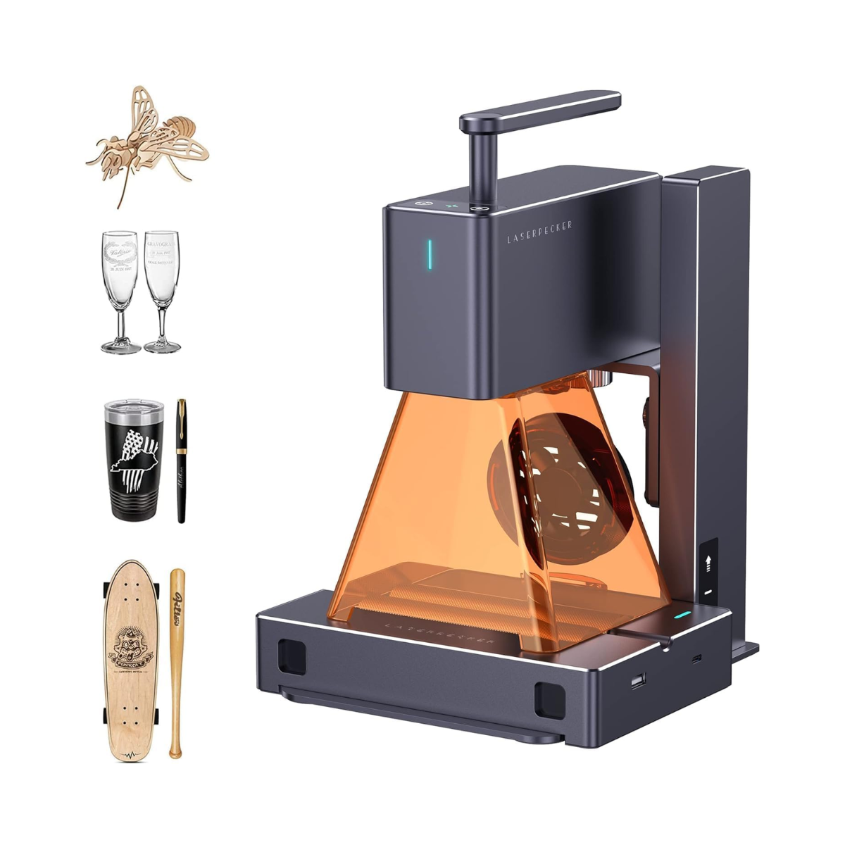 LaserPecker LP2 Laser Engraver + Versatile Electric Roller – Excellent Used Condition LaserPecker