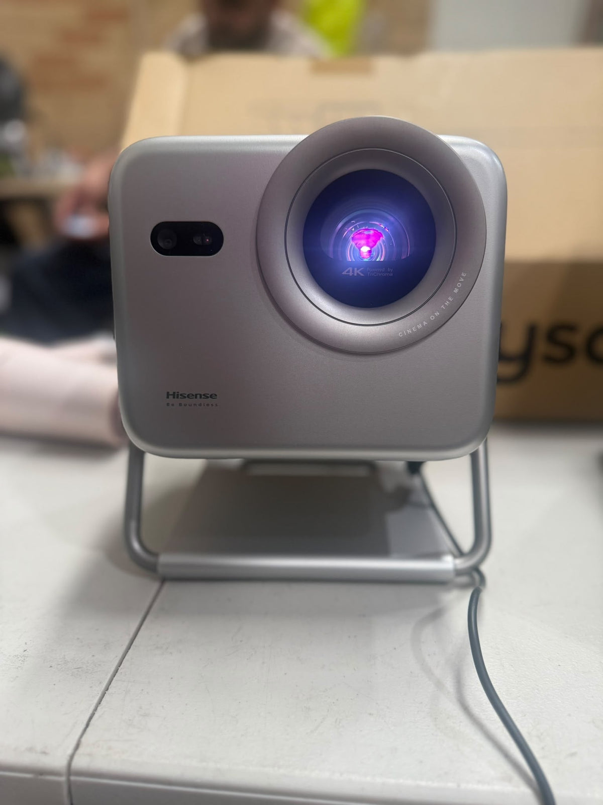 Hisense M2 Pro 4K TriChroma Laser Mini Projector - Titanium Grey - As New - Refurbished Hisense