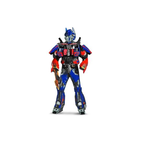 Disguise Men's Hasbro Transformers Age of Extinction Movie Optimus Prime Theatrical with Vacuform Plus 3D Costume, Blue/Red, X-Large/US42-US46 Disguise
