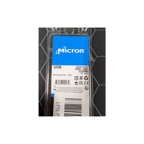 Micron 32GB DDR4 3200MHz ECC UDIMM Server Memory RAM CL22 Unbuffered 1.2V - MTA18ASF4G72AZ-3G2R - As New Condition MICRON