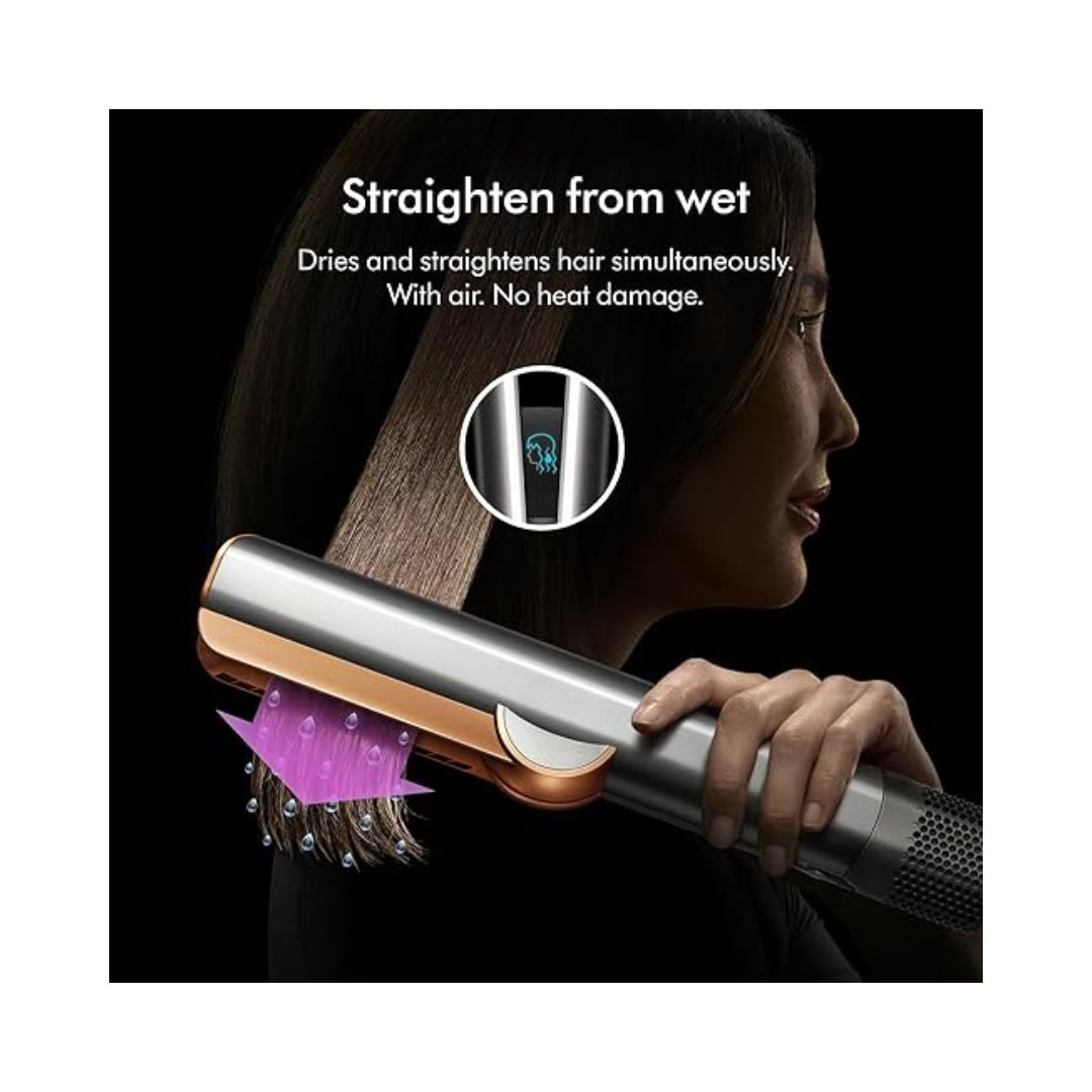 Dyson Airstrait Straightener and Dryer Bright Nickel/Rich Copper - Good Condition - Refurbished DYSON