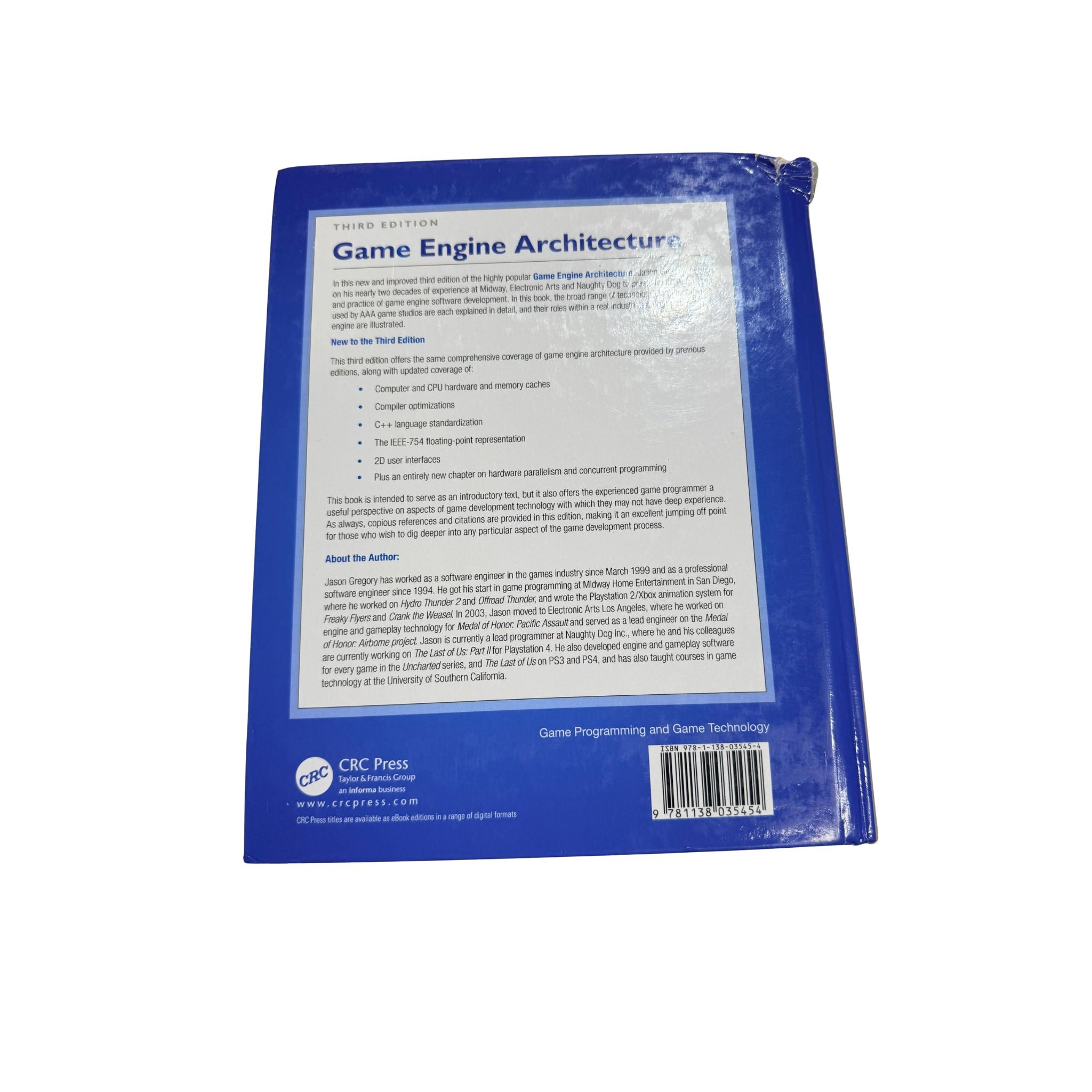 Game Engine Architecture, Third Edition Book - Good CRC PRESS