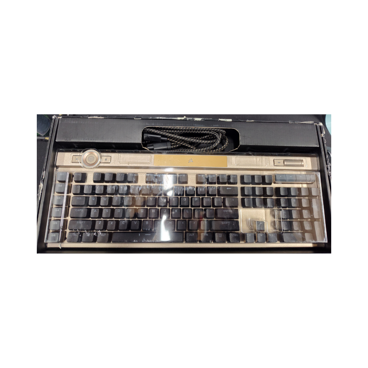 CORSAIR K100 RGB Optical-Mechanical Gaming Keyboard Midnight Gold OPX Switches - As New Condition CORSAIR