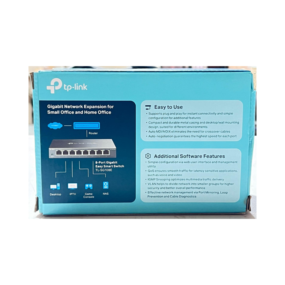 TP-Link 8-Port Gigabit Easy Smart Desktop Switch, 8 x 10/100/1000Mbps  - As New Condition TP-LINK