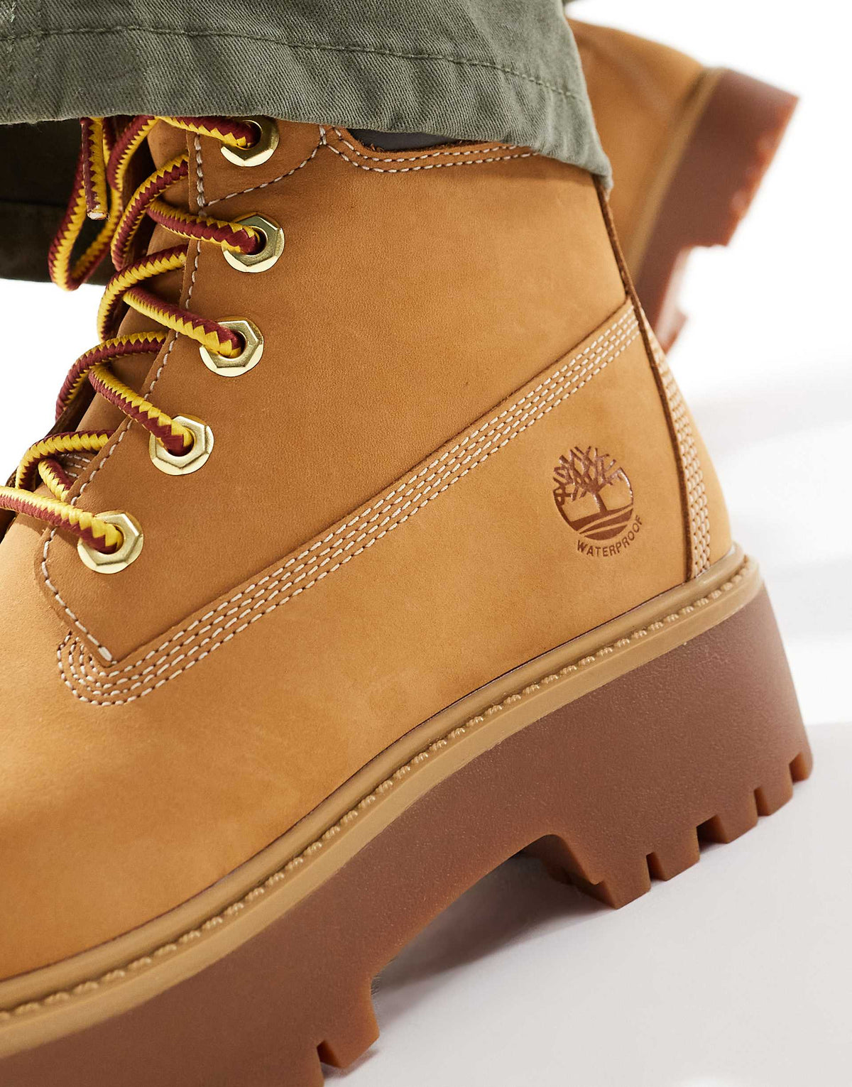 Timberland Women's Stone Street 6 Inch Lace Up Waterproof Boot, Wheat, EU 38 TIMBERLAND