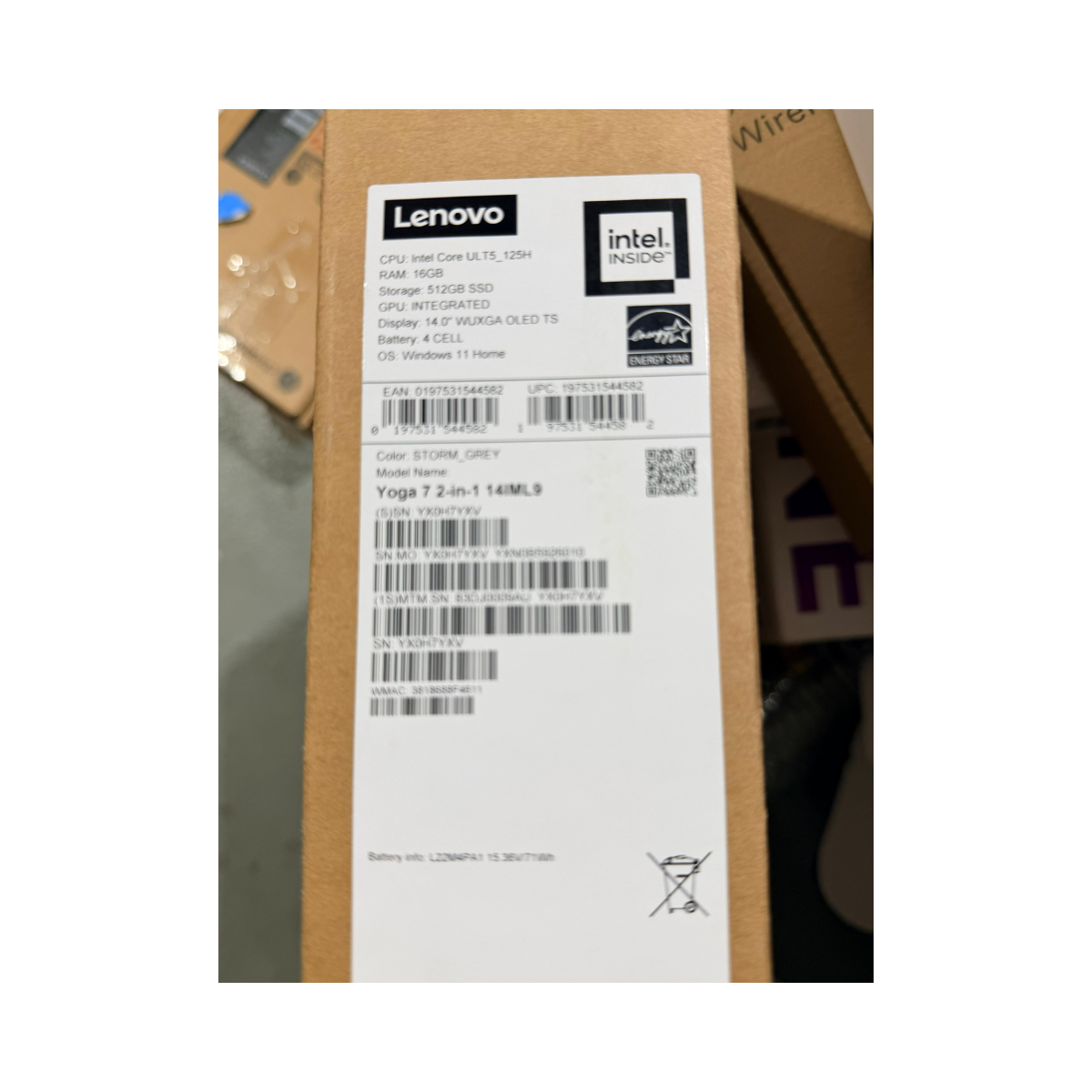 Lenovo Yoga 7 Laptop 14IML9 2in1 Grey - As New Condition LENOVO