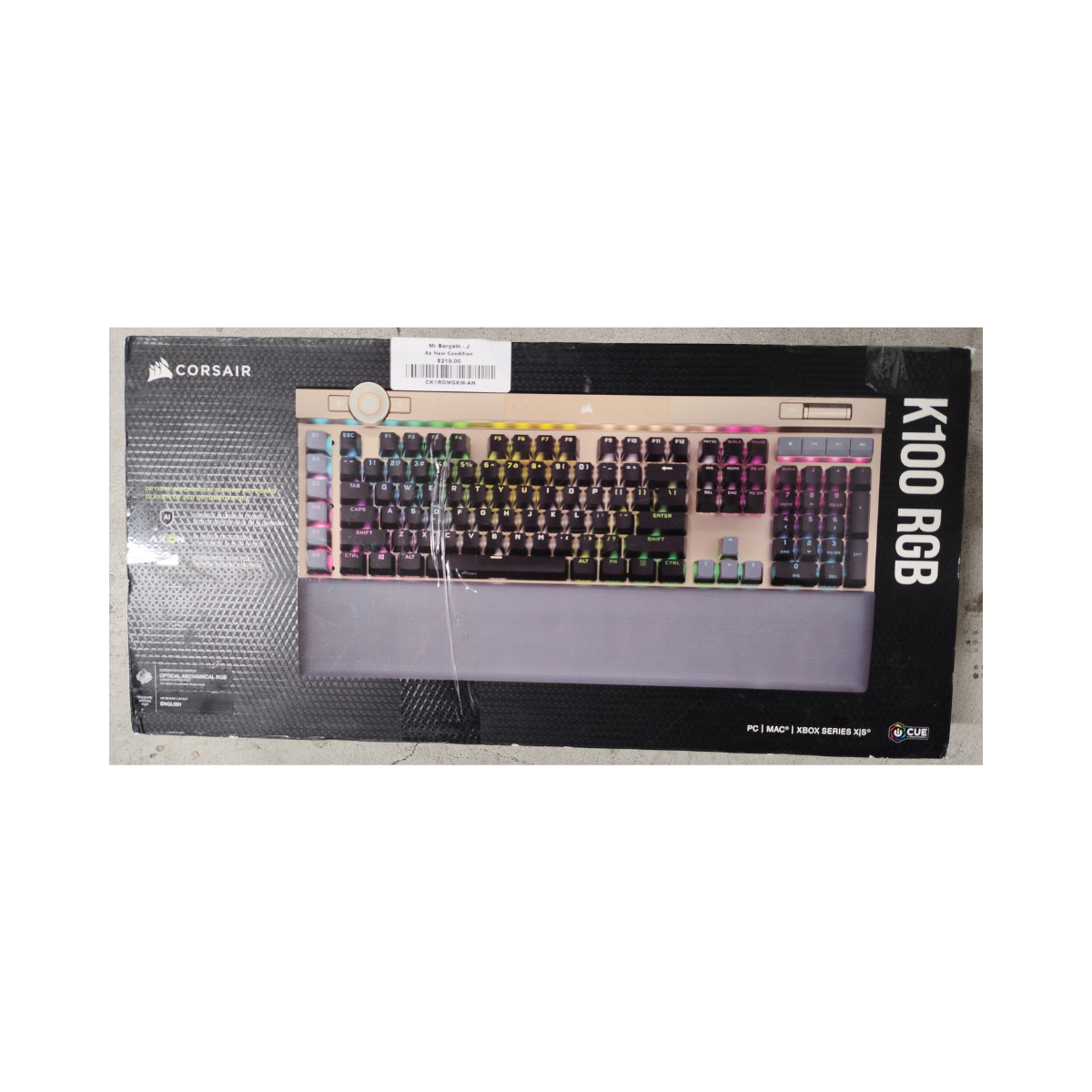 CORSAIR K100 RGB Optical-Mechanical Gaming Keyboard Midnight Gold OPX Switches - As New Condition CORSAIR