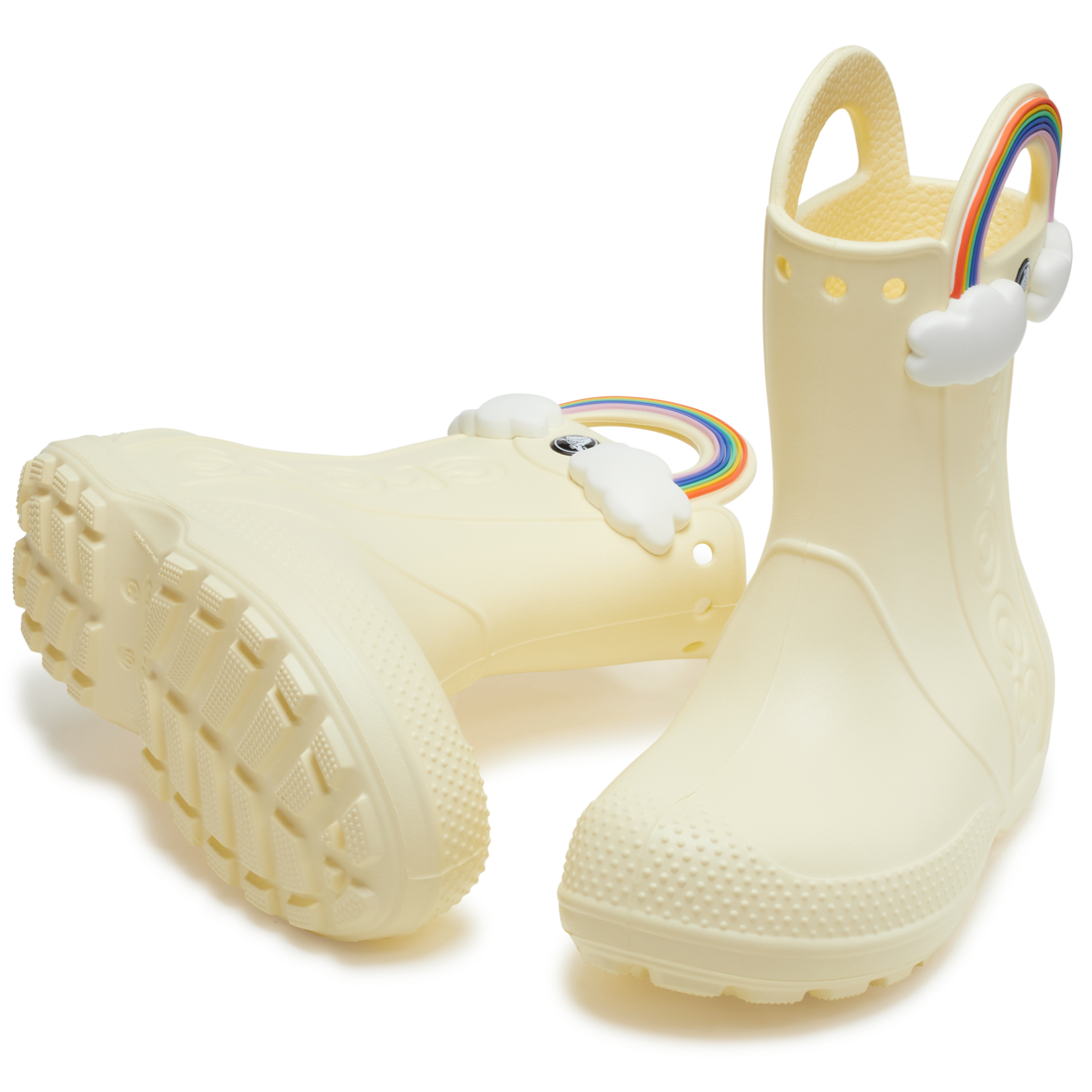 Crocs Kids Handle It Rain Boot, Rainbow - J2 / EU 34 CROCS