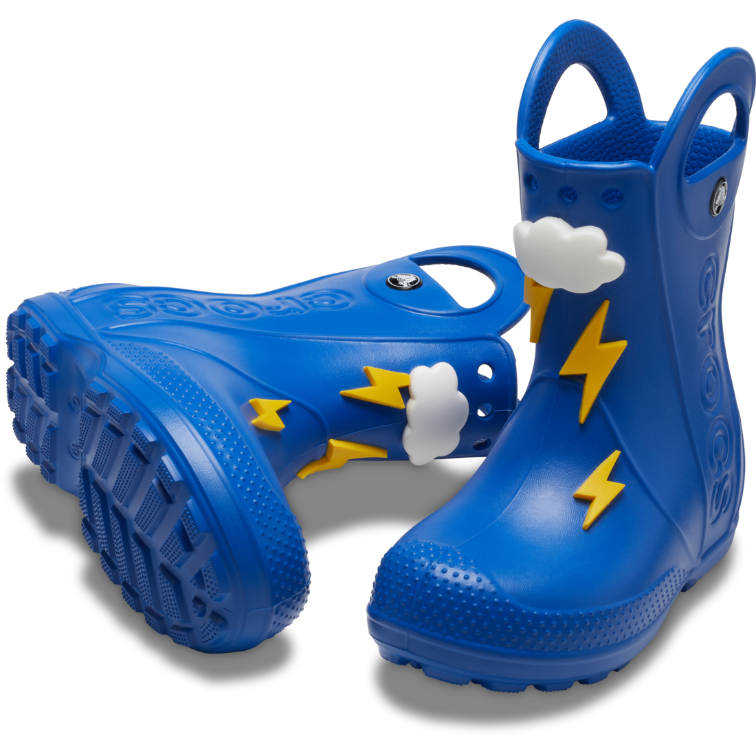 Crocs Kids Handle It Rain Boot, Lightning Bolt - J3 / EU 35 CROCS
