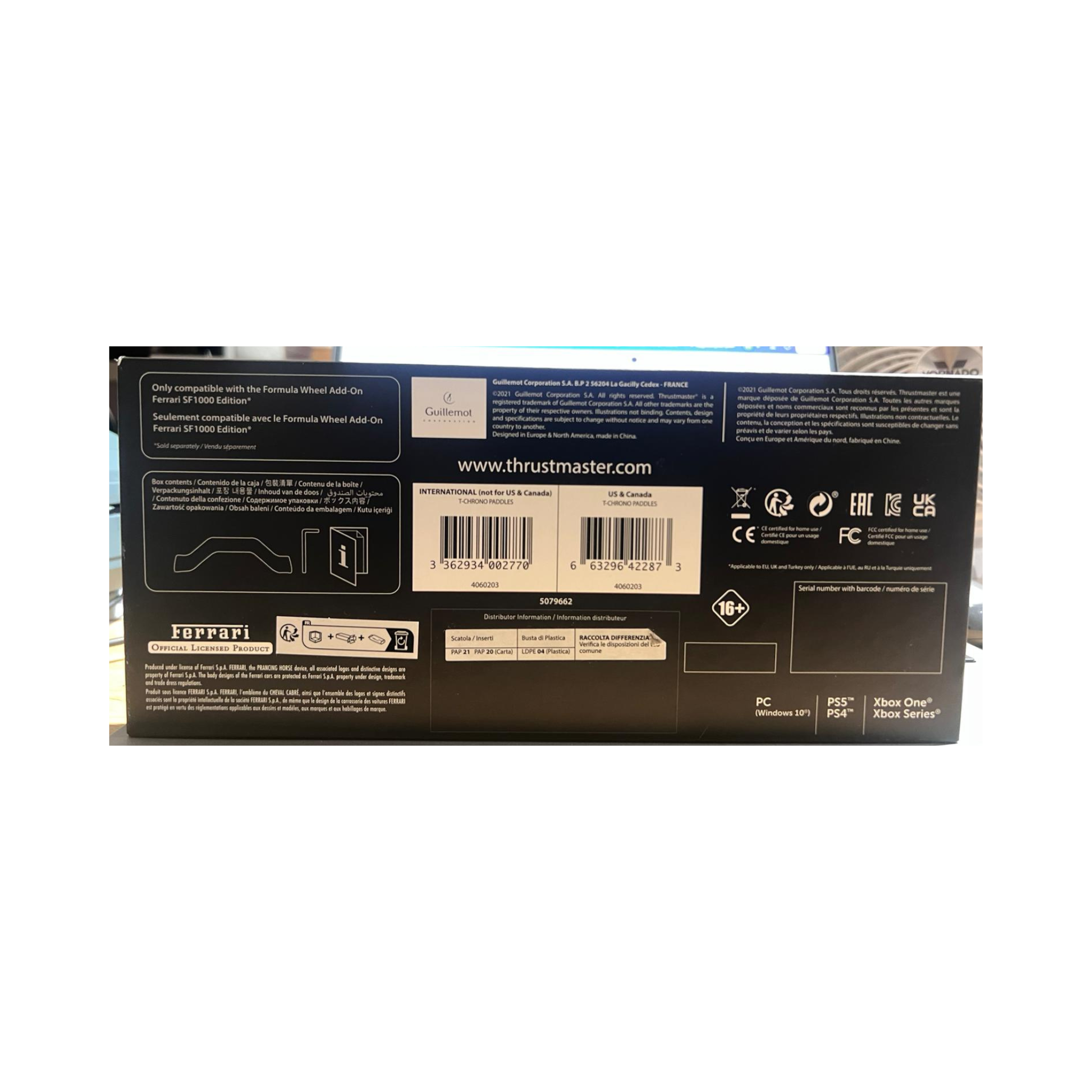 Thrustmaster T-Chrono Paddles : Precision Magnetic Paddle Shifters - As New Condition Thrustmaster