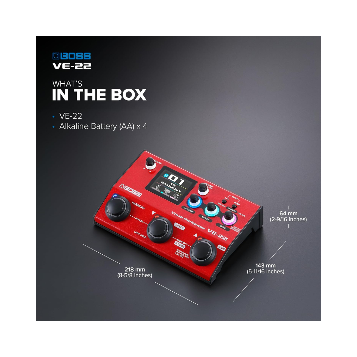 BOSS VE-22 Vocal Performer - As New Condition BOSS