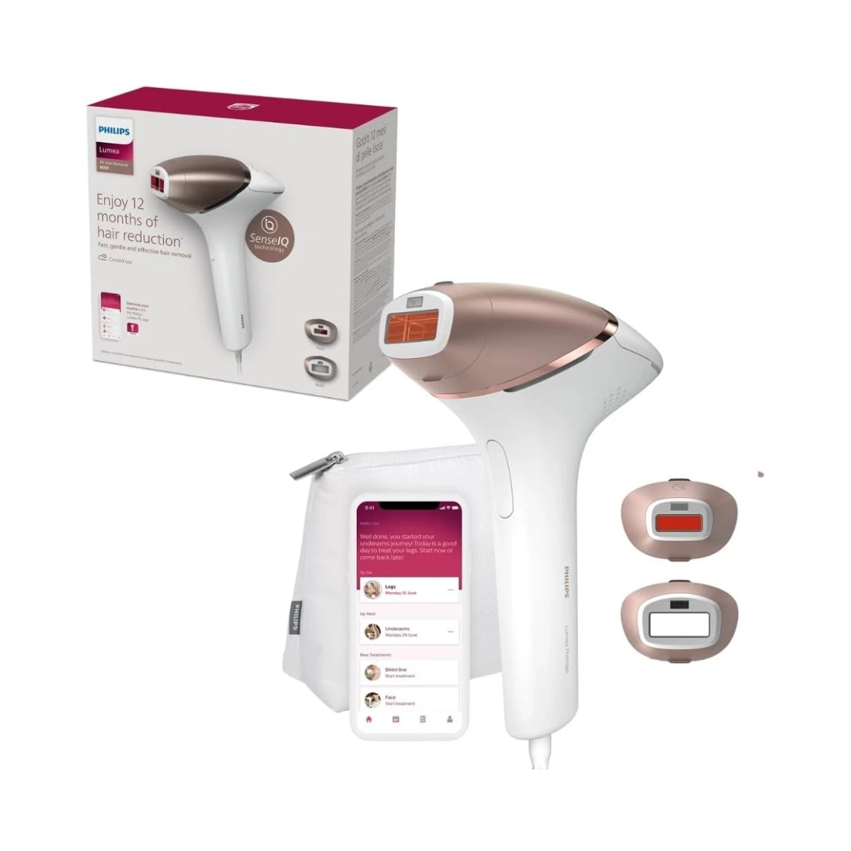 Philips Lumea Series 8000 IPL Hair Removal Device (BRI945) - As New Condition Philips