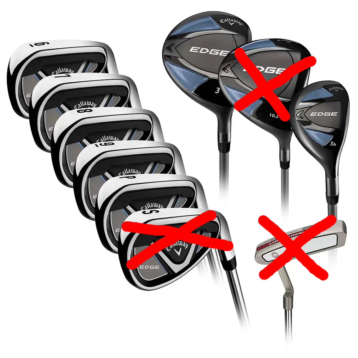 Callaway Edge Golf Club Set Blue - Good - Incomplete - Refurbished Callaway Edge