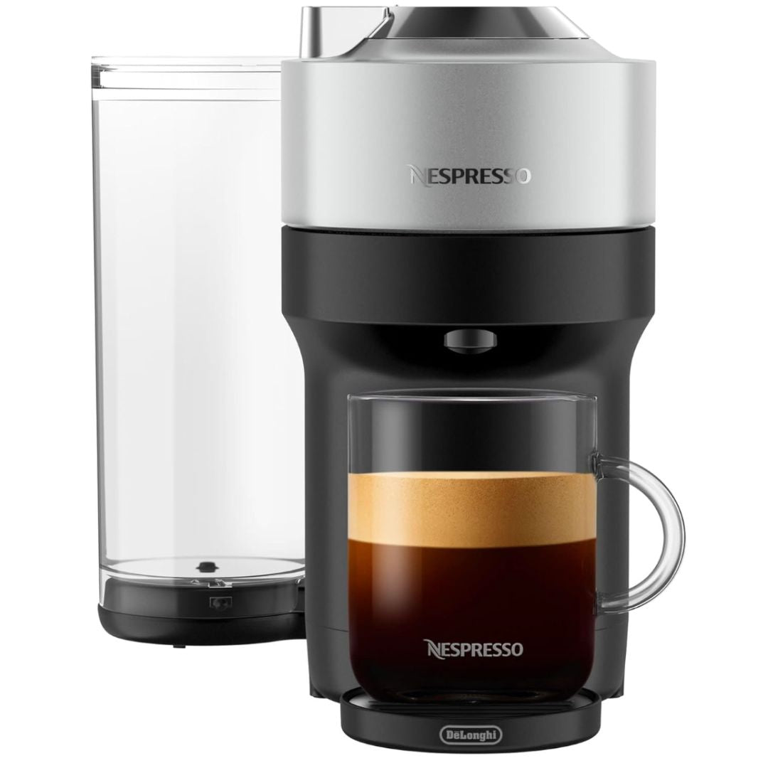 Nespresso Vertuo Pop+ Deluxe Coffee and Espresso Machine by De'Longhi - Refurbished, featuring a sleek design and high-quality brewing capabilities. Ideal for coffee lovers in Perth, Australia.