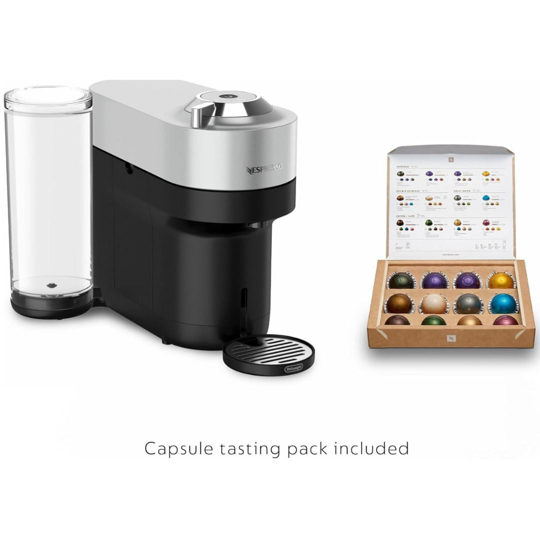 Nespresso Vertuo Pop+ Deluxe Coffee and Espresso Machine by De'Longhi - Refurbished, featuring a sleek design and high-quality brewing capabilities. Ideal for coffee lovers in Perth, Australia.