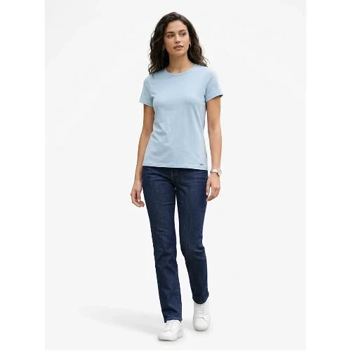 DKNY Pale Blue Crewneck Short Sleeve Tee-Dusty Blue DKNY