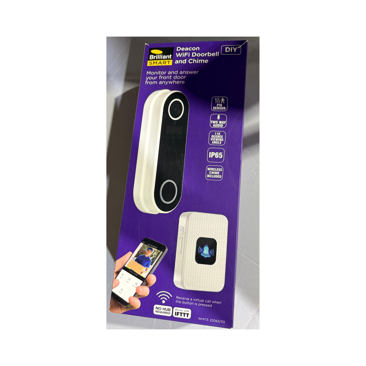 Brilliant Smart Deacon Video Doorbell with Chime - Missing mount equipment - Excellent Used Condition BRILLIANT SMART