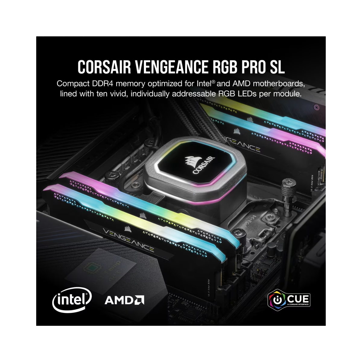 CORSAIR Vengeance RGB PRO SL 16GB (2x8GB) DDR4 3600MHz C18 RAM – Excellent Condition CORSAIR