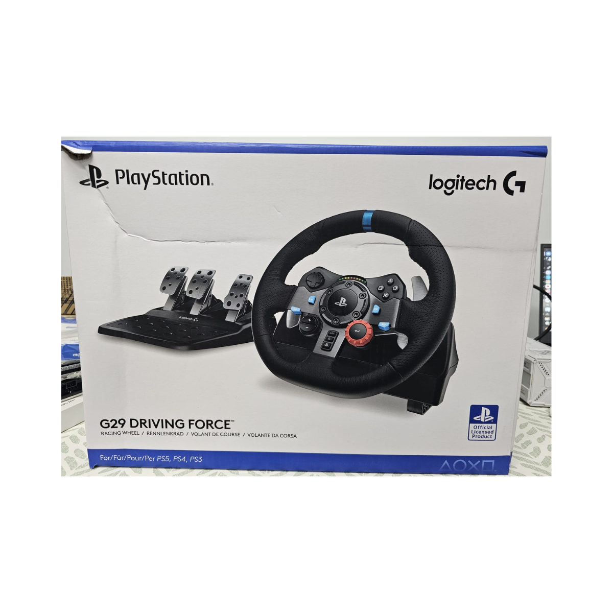 Logitech G29 Driving Force Racing Wheel and Pedals for PS5 PS4 PC Mac – As New Condition Logitech
