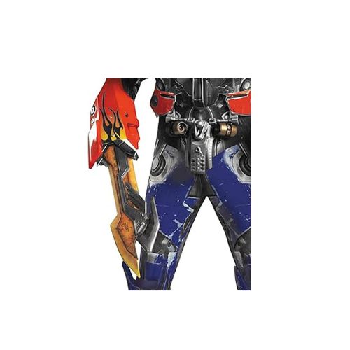Disguise Men's Hasbro Transformers Age of Extinction Movie Optimus Prime Theatrical with Vacuform Plus 3D Costume, Blue/Red, X-Large/US42-US46 Disguise