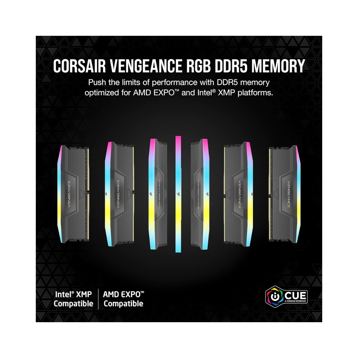 CORSAIR Vengeance RGB DDR5 32GB (2x16GB) 6000MHz CL30 RAM - As New Condition CORSAIR