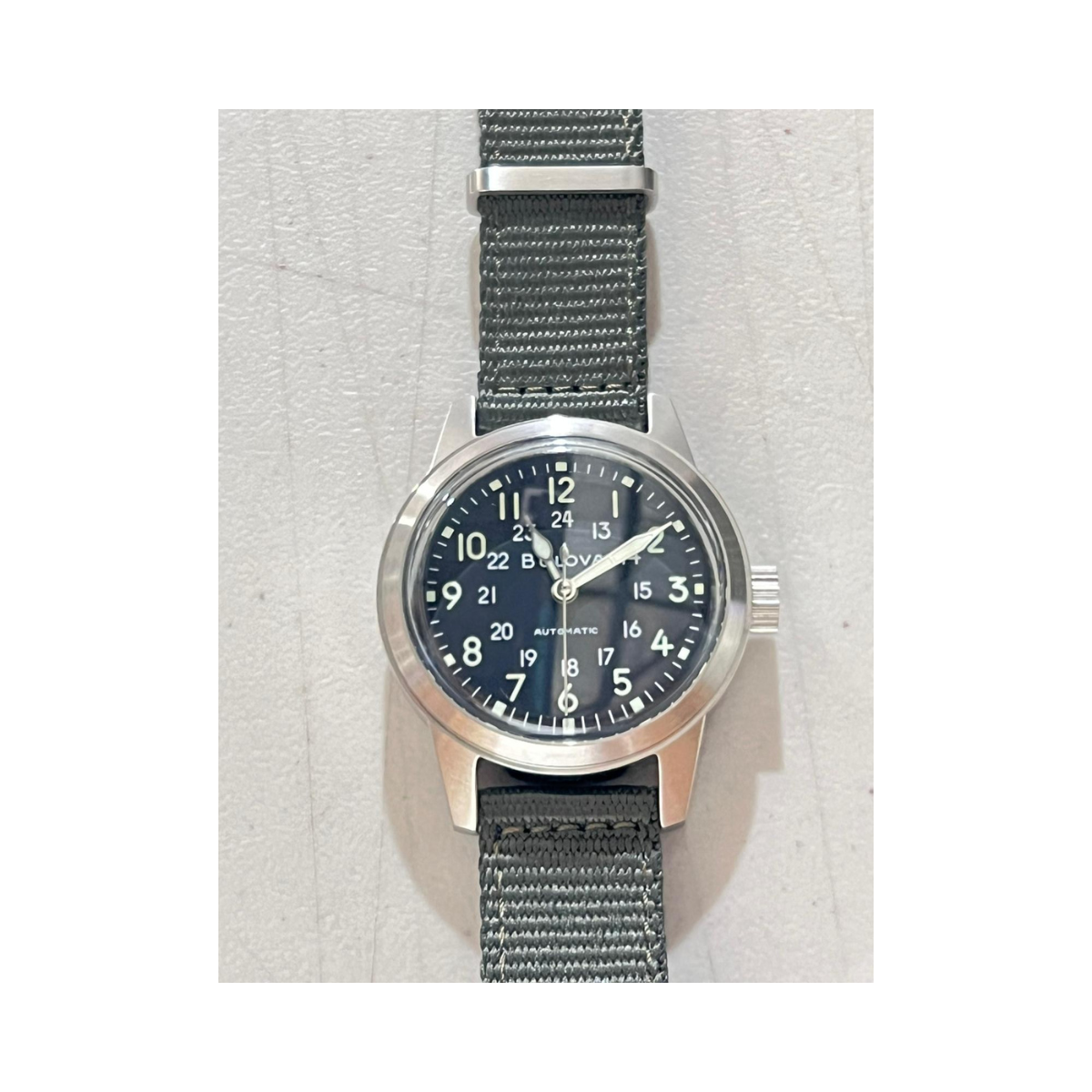Bulova Men’s Military Heritage Hack Veteran’s Watchmaking Initiative Automatic Watch (96A259) – As New Condition Bulova