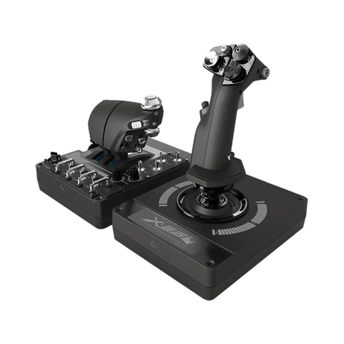 Logitech G Pro Flight X56 Rhino H.O.T.A.S RGB Throttle and Stick Simulation Controller - As New Condition Logitech