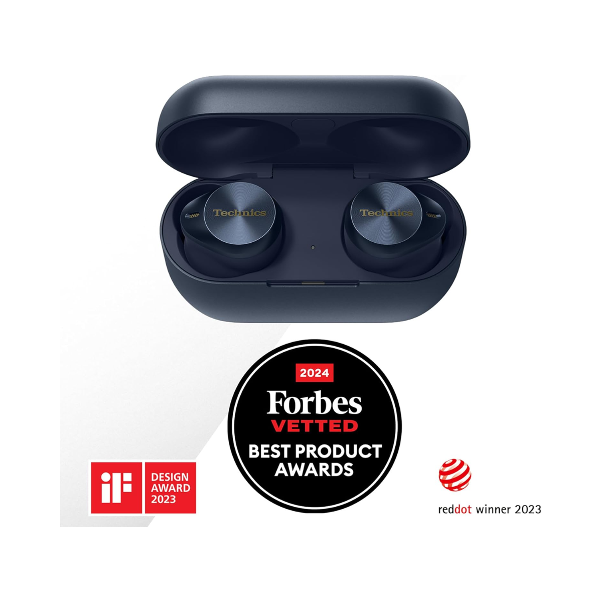 Technics Premium AZ80 Wireless Earbuds Blue - As New Condition - Mr Bargain